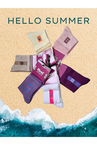 MultiButik First Socks Colorful Cotton Smart College Socks 6 Pairs
