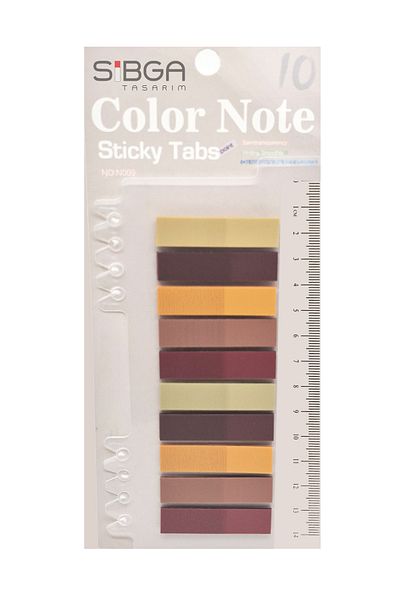 sibga tasarım Transparent Colored Post-It Note Paper - 200 Sheets Bookmark Sticker