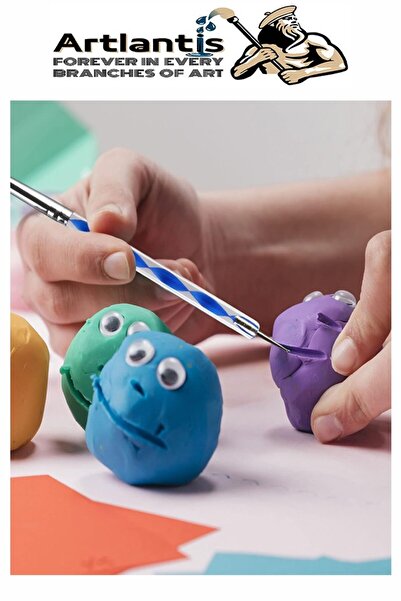 Artlantis Silikon Kil Şekillendirme ve Noktalama Kalemi 5 li 1 Paket Heykel Seramik Çömlek Şekillendirici Mode