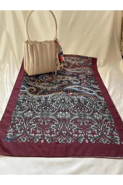 ALFA AKSESUAR 03 Retro Ethnic Pattern Soft Cotton Shawl Red Women