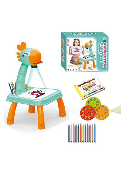 FULLJOY Adjustable Rotating Kids Projector with 12 Colored Markers and 24 Patterns to Trace