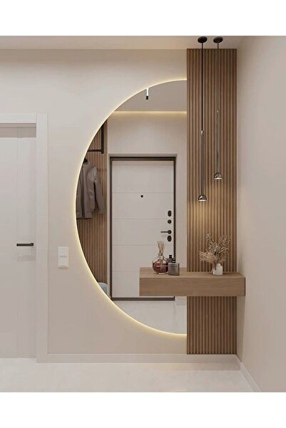 Viera Concept Led aydınlatmalı yarım daire dresuar aynası