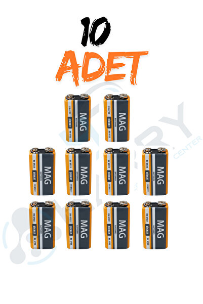 harry 10 Adet 9 Volt Pil - 9v Oyuncak Araba Radyo Telsiz Duman Dedektörü Dron...