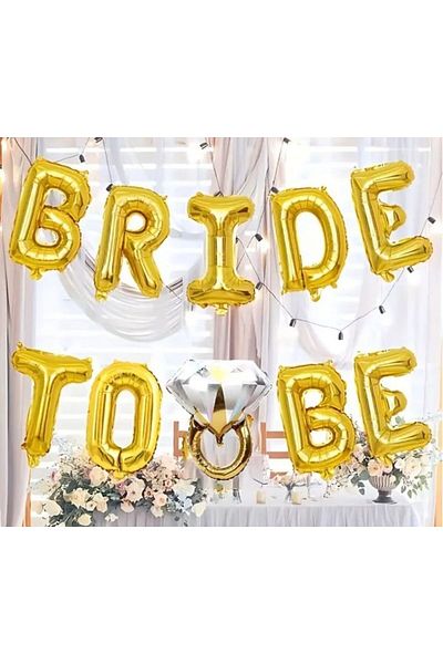 DÜVENCİ TİCARET Bride To Be Foil Balloon Set