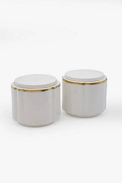 Mikasa Moor White Lavender Patterned 2-Piece Jar 14X13 cm