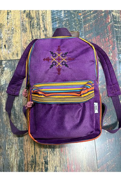 Street Bag Unisex Αδιάβροχο Nubi Ethnic Αυθεντικό Σακίδιο πλάτης με κεντημένο μοτίβο Bohemian Καθημερινή χρήση ταξιδιού