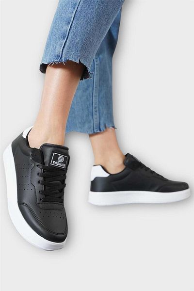 Liger Unisex Casual Αθλητικά Παπούτσια ΜΑΥΡΟ - ΛΕΥΚΟ
