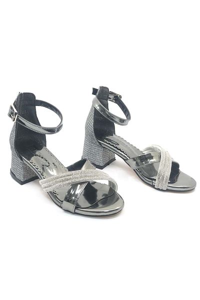 KCMN Rochie de seara pentru fete Pantofi cu toc de piatra - Platina