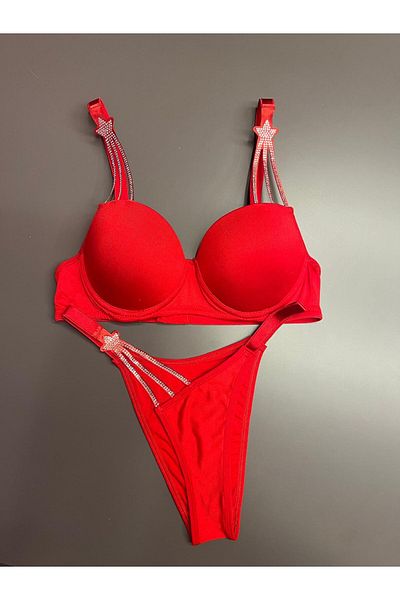 SATTENS Three Stone Supported Bra Suit Stylish Saving Basic B Cup Push up Design