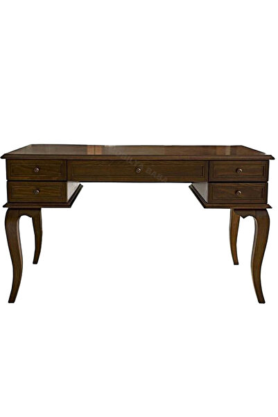 Mobilya Baba Rustik Ahşap Çalışma Masası – 145 cm Ceviz