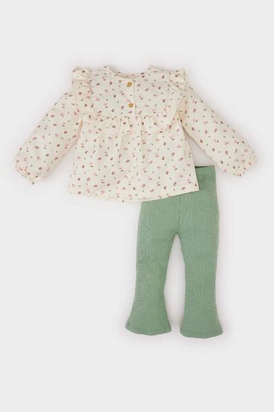 DeFacto Children's Woven Set, Khaki Color