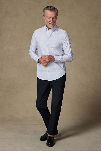 Abbate Carlo Dobby Cotton Slim Fit Patterned Button Collar Men's Shirt