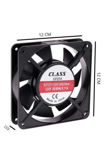 Class 120x120x38 Ac 220v Metal Pano Soğutma Fanı 220 Volt