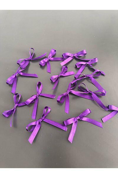 edalle 25 Τεμάχια Μωβ Σατέν Φιόγκος 10mm
