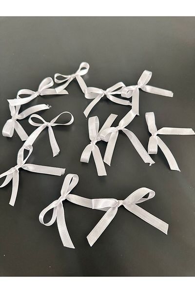 edalle 25 Τεμάχια Λευκό Σατέν Φιόγκος 10mm
