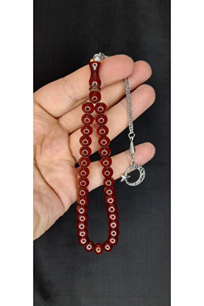 Anemore Collection مسبحة - عصا، كهرمان، بني، قطع كروي، T-388