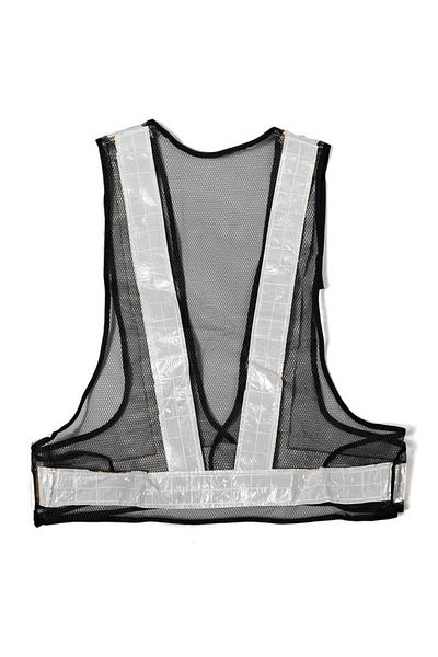 Generic V-Neck Reflective Safety Vest - High Visibility Black and White Vest for Maximum Safety