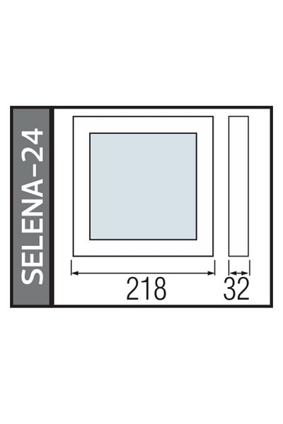Horoz Selena 24w Kare Led Armatür Plastik Siyah 7000k Ip20