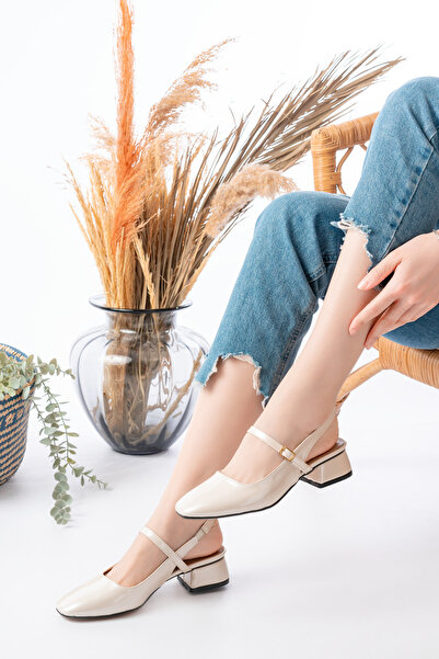 GİYSONE Roza Kadın Arkası Açık Rugan Babet