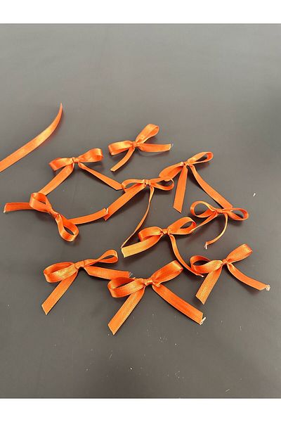 edalle 25 Τεμάχια Πορτοκαλί Σατέν Φιόγκος 10mm