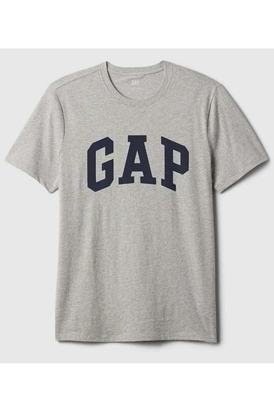GAP Καθημερινό μαλακό βασικό λογότυπο 856659   Μπλουζάκι Κοντομάνικο T-shirt Ανδρικό T-shirt Γκρι