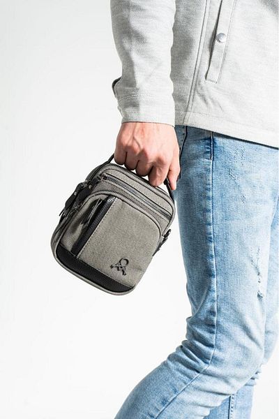 Baginn Ανδρική τσάντα Messenger, Τσάντα ώμου μεγέθους 18*12 cm Μεγάλη τσάντα με λουράκι σε καμβά ύφασμα