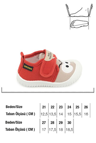 GEZER 03102 Ortopedik Çocuk Panduf Ayakkab Evı Kreş Ayakkabısı