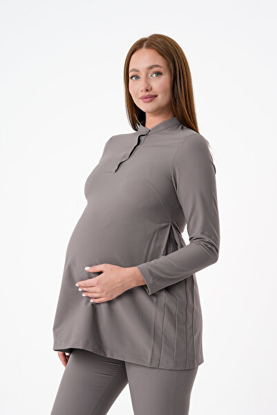 almesta Kayle Hamile Üst Forma Uzun Kol Scrubs