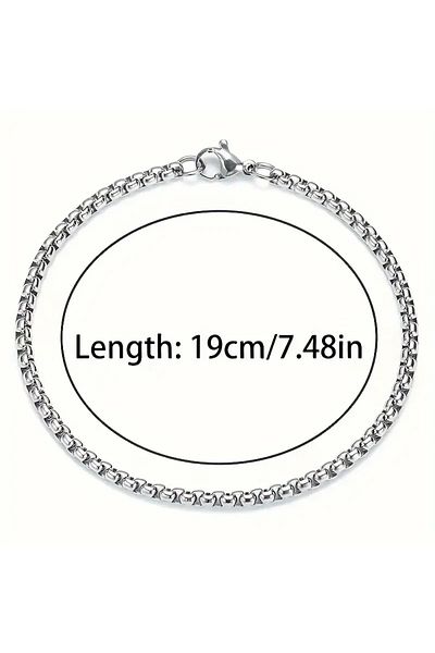 David Stone 6Pcs Stainless Steel Men's Bracelet Set - Stylish, Hypoallergenic, Durable 201 Stainless Chain Set