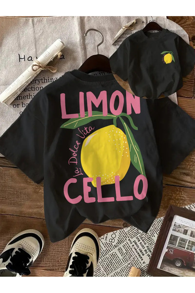 Touz Moda Tricou oversize unisex cu imprimeu Lemon Cello