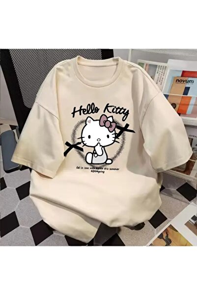 AZIZI TEKSTIL Μπλουζάκι με γραφικό εμπριμέ με κοντό μανίκι με στρογγυλή λαιμό...