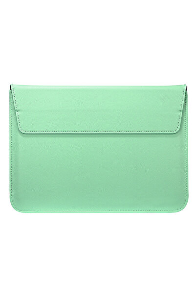 NovStrap Apple Macbook Air 15 Inç A2941 A3114 A3241 M2 M3 M4 Çip Uyumlu Deri Kılıf Çanta Sleeve Standlı