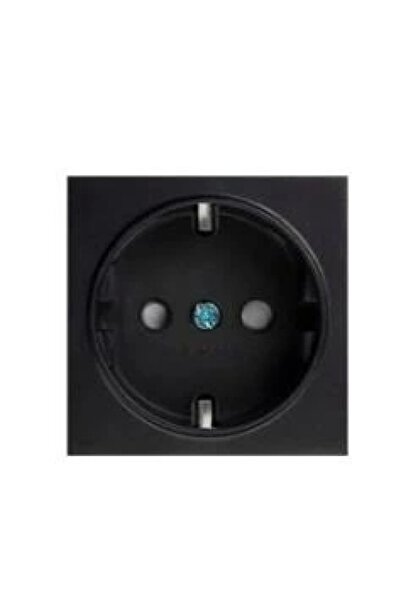 VİKO Artline Novella/Tranda SİYAH Topraklı Priz Düğme (Kapak) Çk.