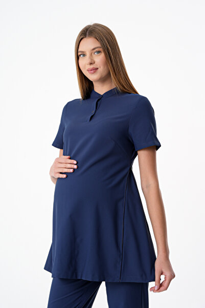 almesta YUMMY Hamile Üst Forma Kısa Kol Scrubs