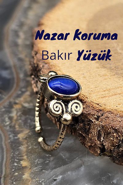 NBS Beautiful Naturel Stones خاتم عين القطة من النحاس النقي بتصميم أنيق وقابل للتعديل (هدية، يوم خاص، اتجاه)
