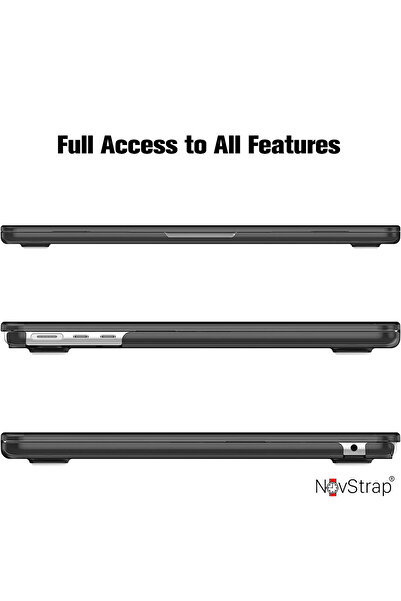 NovStrap Apple Macbook Air M2 M3 M4 Çip 13.6 Inç A2681 A3113 A3240 Uyumlu Kılıf Sert Parlak Kapak Koruyucu