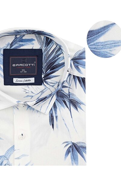 tambattal Large Size Patterned Viscose Shirt Short Sleeve Suitable for 120Kg-190Kg