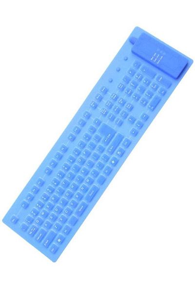 Generic FLEXIBLE SILICONE KEYBOARD 109 KEYS - BLUE