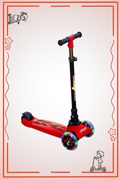 POZART Scooter Yeni Winky 3tekerli Led Işıklı 3kademeli 90kğ Taşıma Kapasiteli 5+Yaş