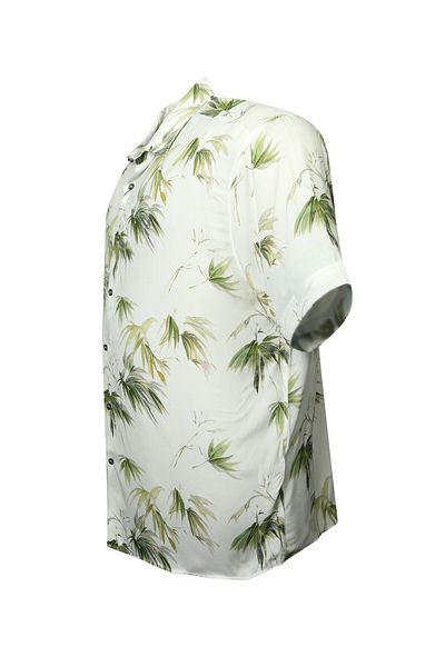 tambattal Large Size Patterned Viscose Shirt Short Sleeve Suitable for 120Kg-190Kg