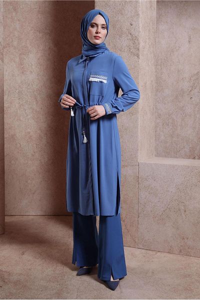 Alvina EMBROIDERED TASSEL DETAIL TUNIC 43625