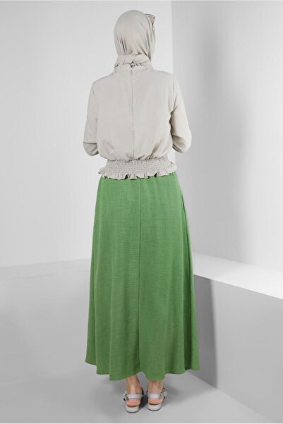 Alvina BELI ELASTIC PILISE DETAILED SKIRT 60428