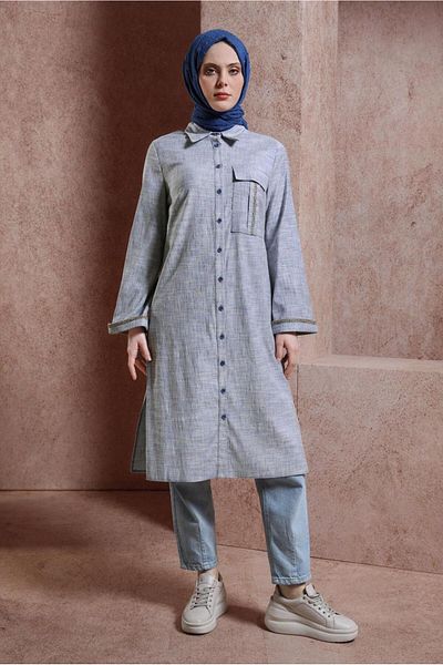 Alvina SHIRT COLLAR TUNIC 44480