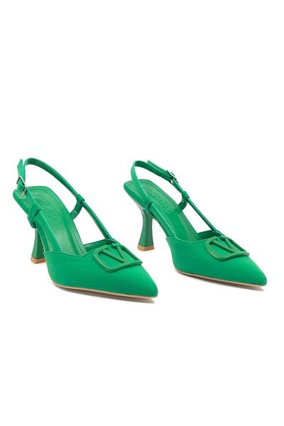 Kids Club Shoes Pantofi cu toc pentru damă Feles Zara V Cataramă Verde