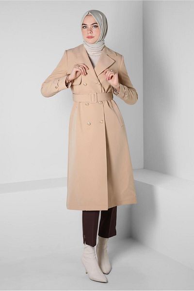 Alvina CRUVASE COLLAR TRENCH COAT 10812