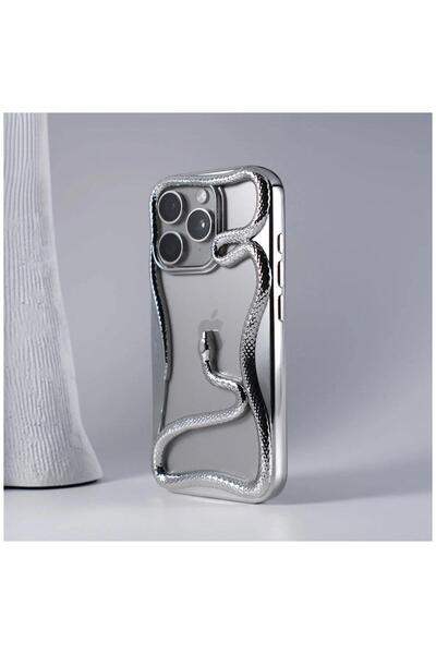 Pro Aksesuar حافظة متوافقة مع هاتف ابل ايفون 11 برو ماكس، حافظة سيليكون ثلاثية الأبعاد باللون الرمادي