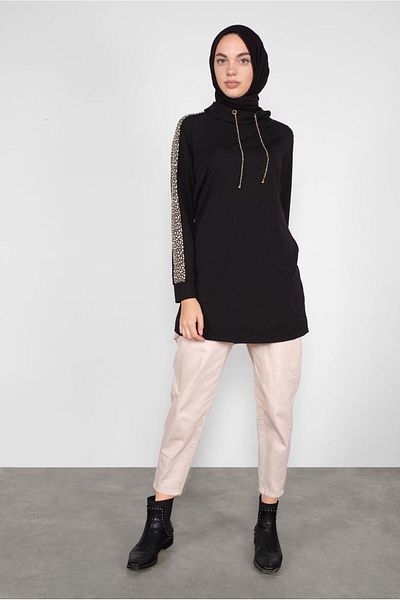 Alvina High-Rise Chain Detailed Tunic 41300