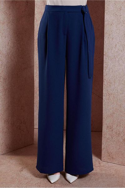 Alvina Crepe Trousers - Wide Leg, Model 70602