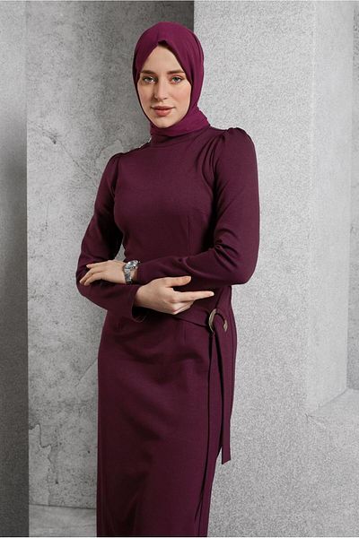Alvina 45258 Μοντέλο Φόρεμα Μουσουλμάνας με Ζώνη