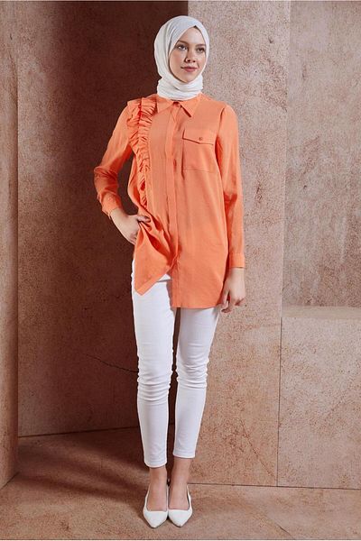 Alvina Tunic 44793 - Ruffle Detailed